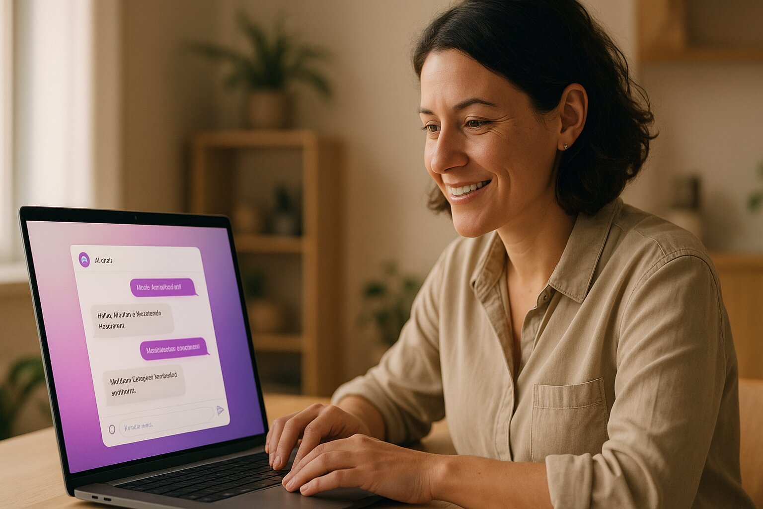 ChatAutomata AI chatbot platform — magyar vállalkozó dolgozik a modern chatbot felületen